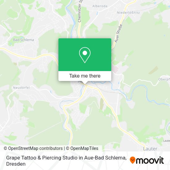 Карта Grape Tattoo & Piercing Studio in Aue-Bad Schlema