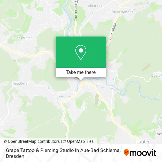Карта Grape Tattoo & Piercing Studio in Aue-Bad Schlema