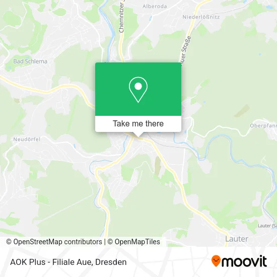 Карта AOK Plus - Filiale Aue