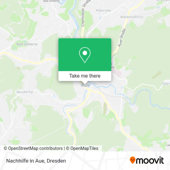 Карта Nachhilfe in Aue