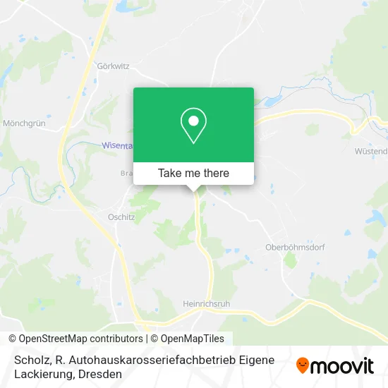 Карта Scholz, R. Autohauskarosseriefachbetrieb Eigene Lackierung