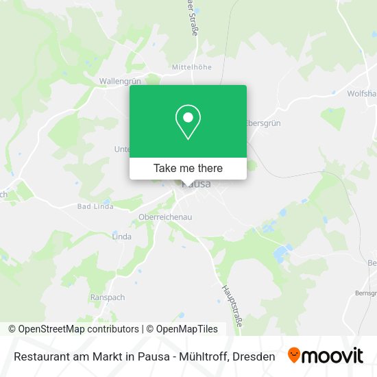 Карта Restaurant am Markt in Pausa - Mühltroff