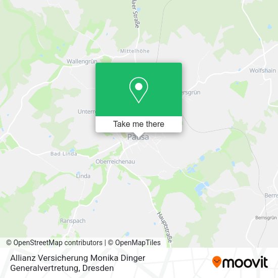 Карта Allianz Versicherung Monika Dinger Generalvertretung