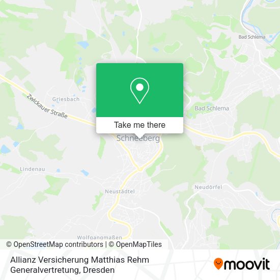 Карта Allianz Versicherung Matthias Rehm Generalvertretung