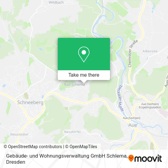 Карта Gebäude- und Wohnungsverwaltung GmbH Schlema