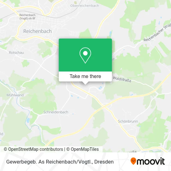 Карта Gewerbegeb. As Reichenbach / Vogtl.