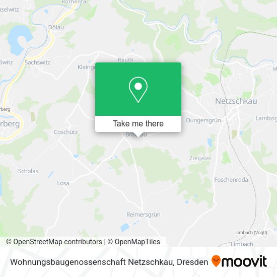 Карта Wohnungsbaugenossenschaft Netzschkau