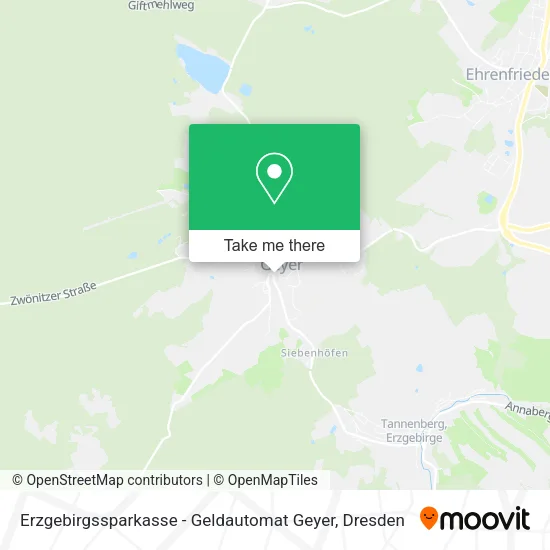 Карта Erzgebirgssparkasse - Geldautomat Geyer