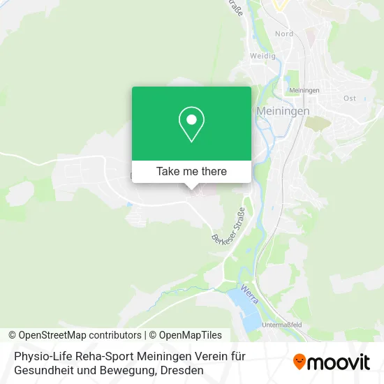 Карта Physio-Life Reha-Sport Meiningen Verein für Gesundheit und Bewegung
