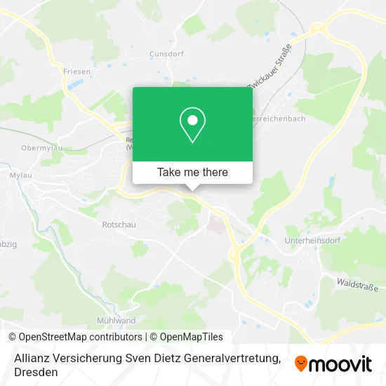 Карта Allianz Versicherung Sven Dietz Generalvertretung