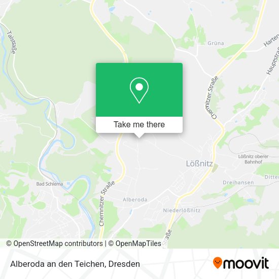 Карта Alberoda an den Teichen