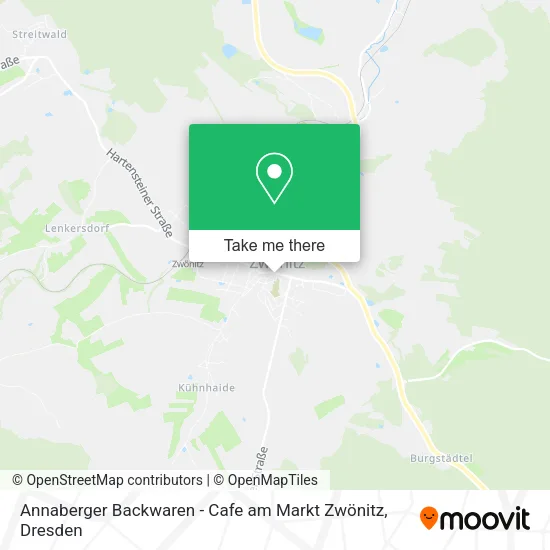 Карта Annaberger Backwaren - Cafe am Markt Zwönitz