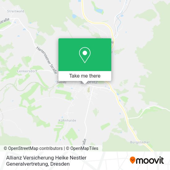 Карта Allianz Versicherung Heike Nestler Generalvertretung