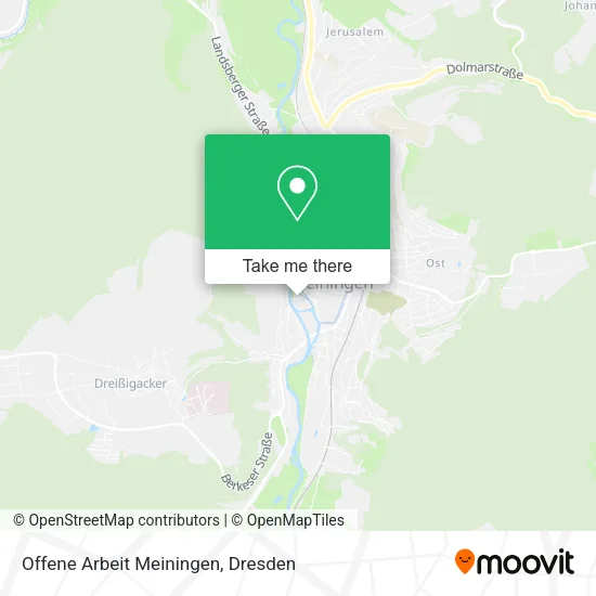 Карта Offene Arbeit Meiningen