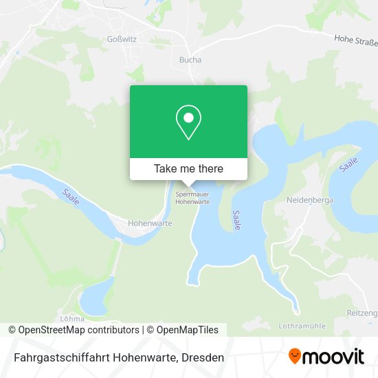 Карта Fahrgastschiffahrt Hohenwarte