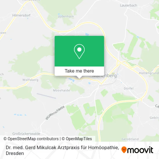 Карта Dr. med. Gerd Mikulcak Arztpraxis für Homöopathie