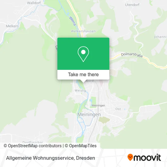 Карта Allgemeine Wohnungsservice