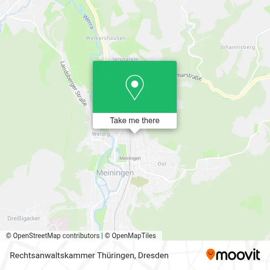 Rechtsanwaltskammer Thüringen map