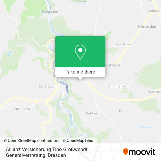 Карта Allianz Versicherung Tino Großwendt Generalvertretung