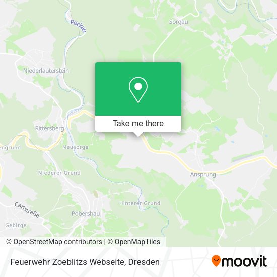 Карта Feuerwehr Zoeblitzs Webseite