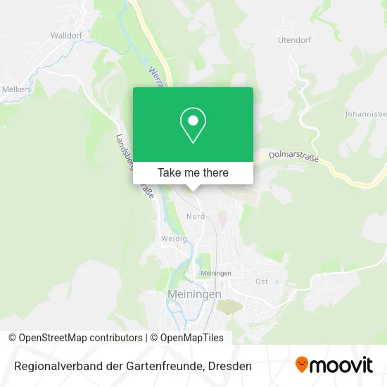 Карта Regionalverband der Gartenfreunde