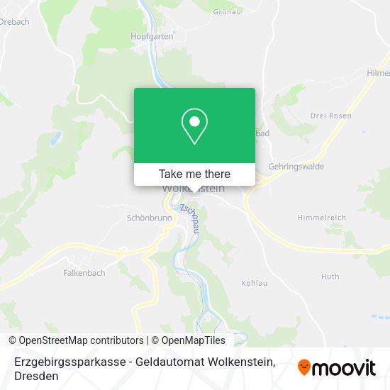 Карта Erzgebirgssparkasse - Geldautomat Wolkenstein