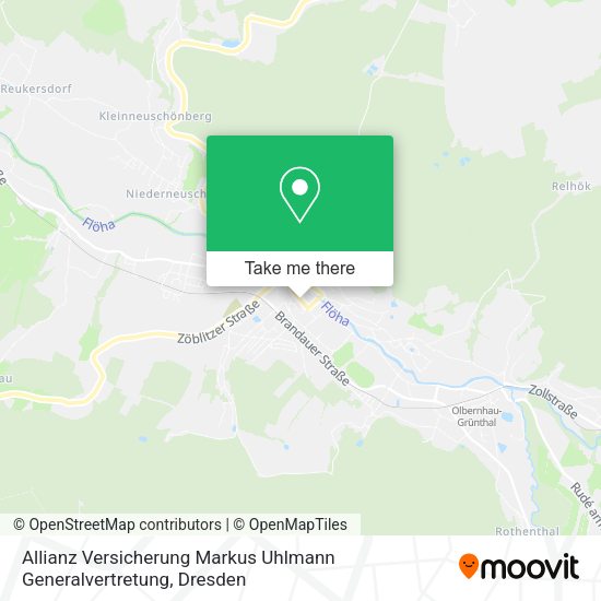 Карта Allianz Versicherung Markus Uhlmann Generalvertretung