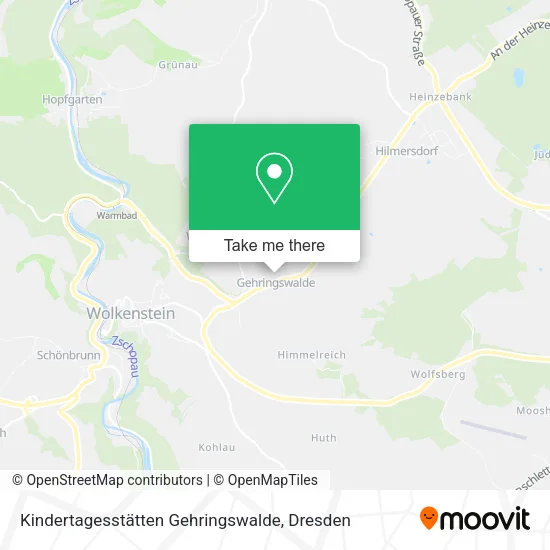 Карта Kindertagesstätten Gehringswalde