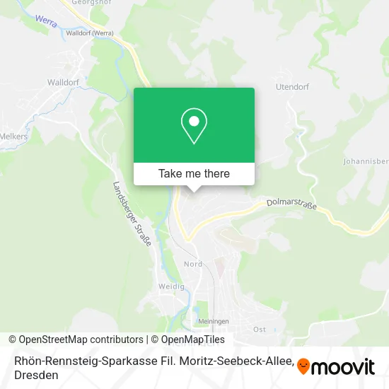 Карта Rhön-Rennsteig-Sparkasse Fil. Moritz-Seebeck-Allee