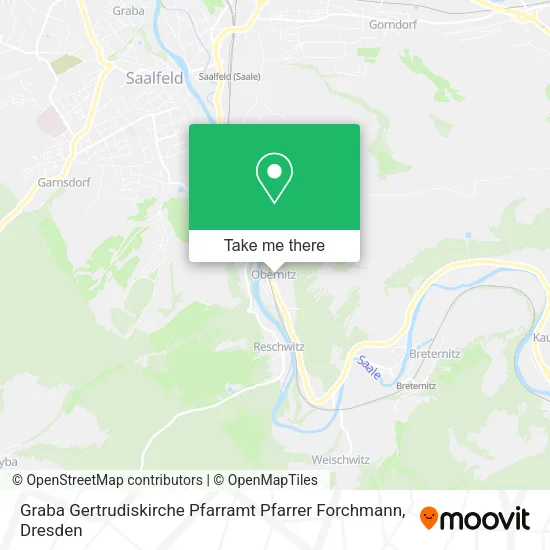 Карта Graba Gertrudiskirche Pfarramt Pfarrer Forchmann