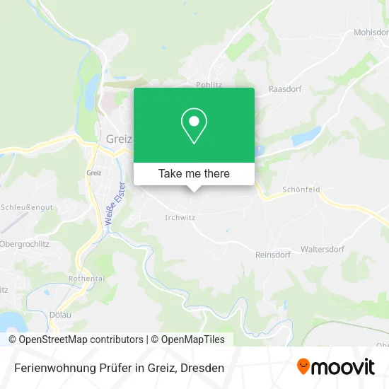 Карта Ferienwohnung Prüfer in Greiz