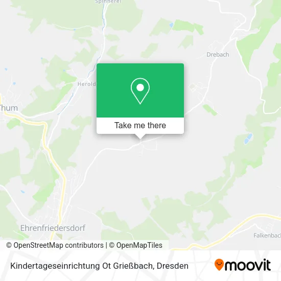 Карта Kindertageseinrichtung Ot Grießbach