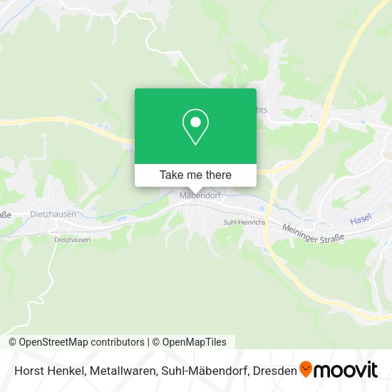 Карта Horst Henkel, Metallwaren, Suhl-Mäbendorf
