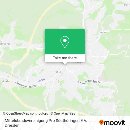 Карта Mittelstandsvereinigung Pro Südthüringen E V