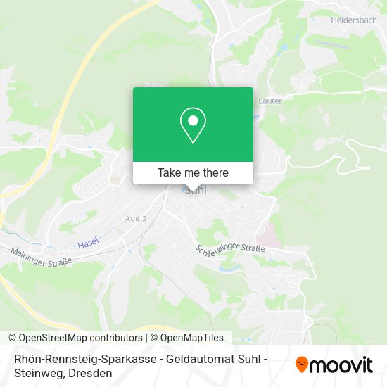 Карта Rhön-Rennsteig-Sparkasse - Geldautomat Suhl - Steinweg