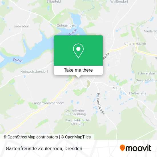 Карта Gartenfreunde Zeulenroda