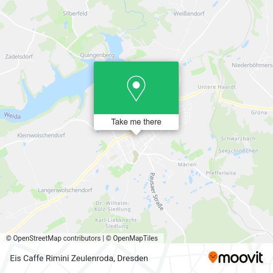 Карта Eis Caffe Rimini Zeulenroda