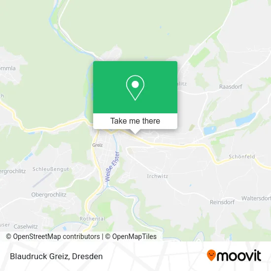 Карта Blaudruck Greiz