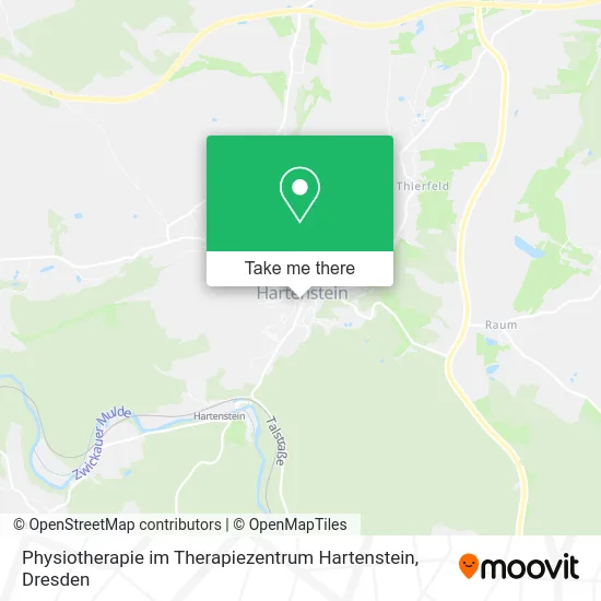 Карта Physiotherapie im Therapiezentrum Hartenstein