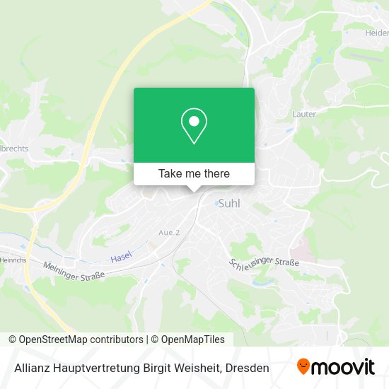 Карта Allianz Hauptvertretung Birgit Weisheit