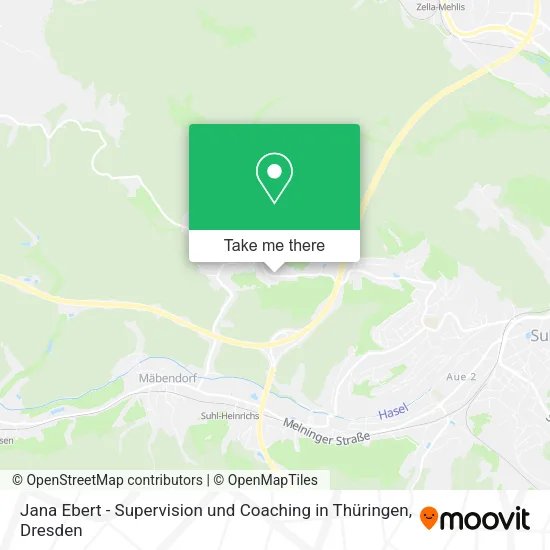 Карта Jana Ebert - Supervision und Coaching in Thüringen