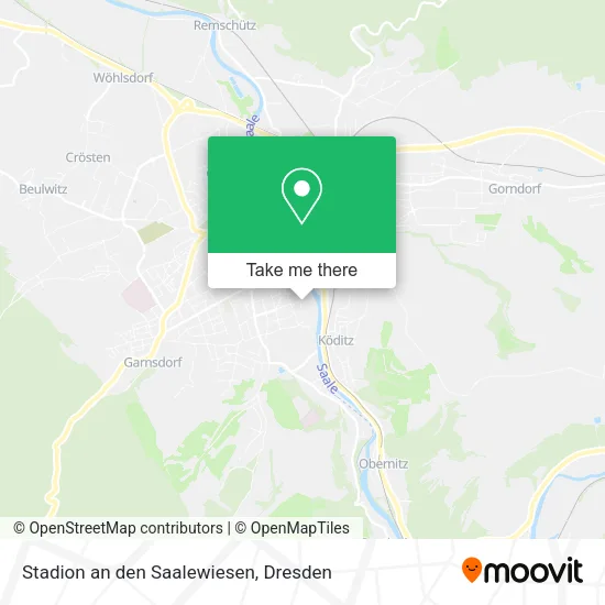 Карта Stadion an den Saalewiesen