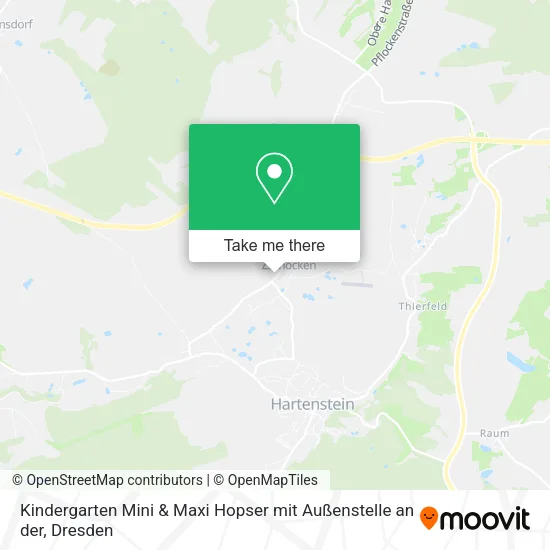 Карта Kindergarten Mini & Maxi Hopser mit Außenstelle an der