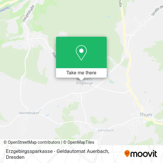 Карта Erzgebirgssparkasse - Geldautomat Auerbach