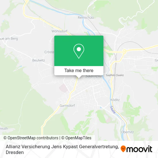 Карта Allianz Versicherung Jens Kypast Generalvertretung