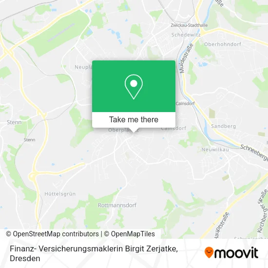 Карта Finanz- Versicherungsmaklerin Birgit Zerjatke
