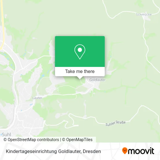 Карта Kindertageseinrichtung Goldlauter