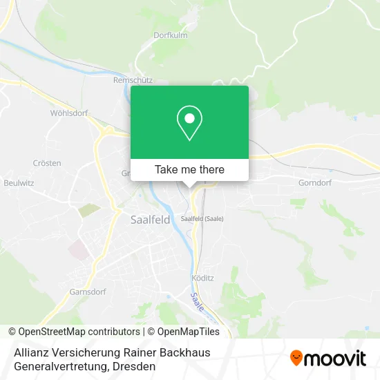 Карта Allianz Versicherung Rainer Backhaus Generalvertretung
