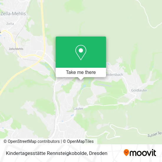 Карта Kindertagesstätte Rennsteigkobolde