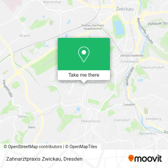 Карта Zahnarztpraxis Zwickau
